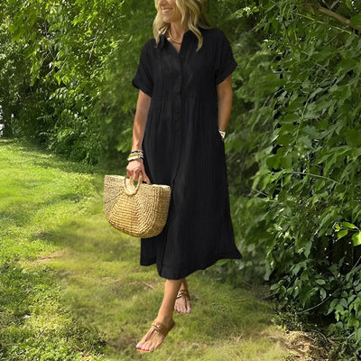 Evelyn Grace Striped Shirtdress